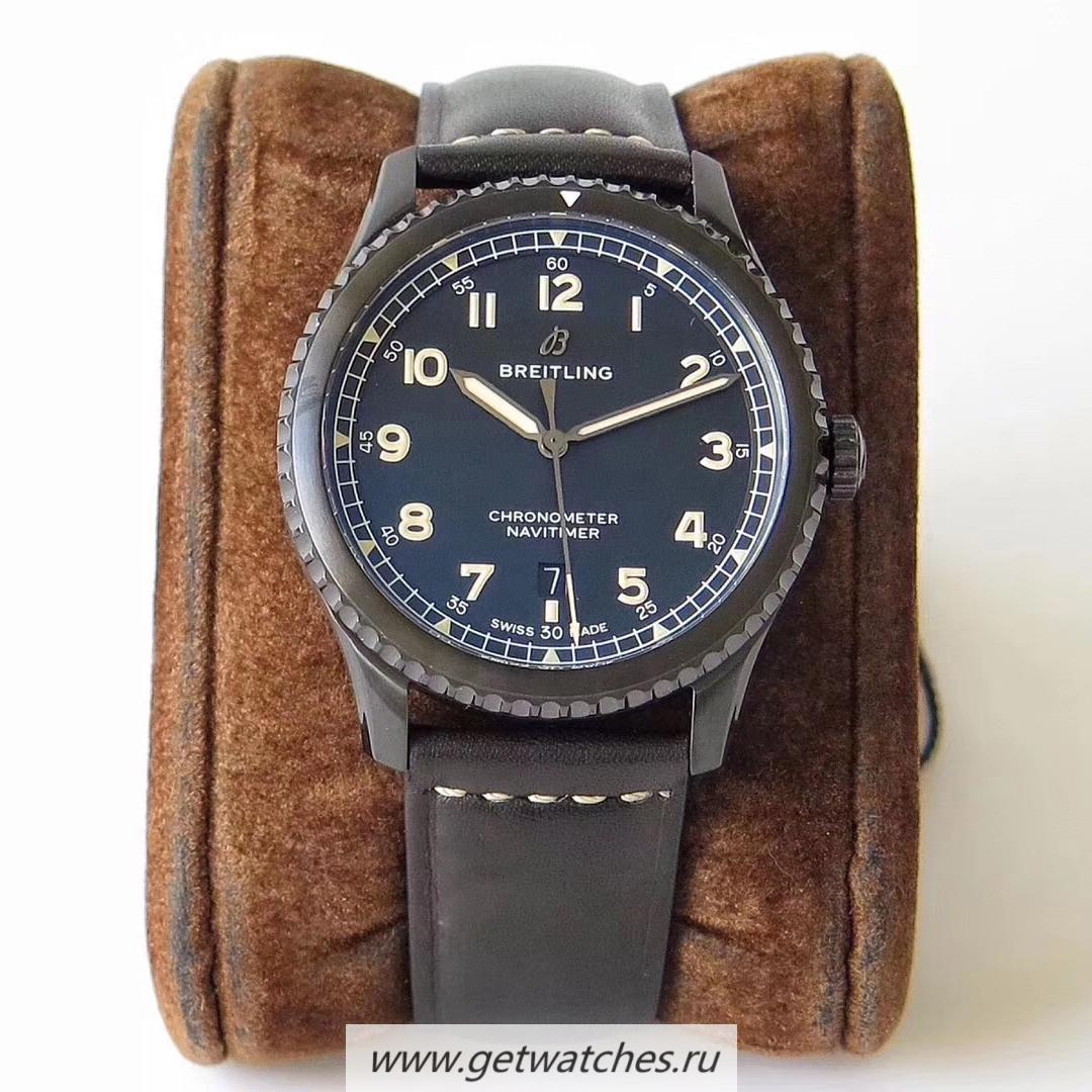Fake Breitling Navitimer 08 Automatic 41mm Black Steel M17314101B1X1 ZF PVD Black Dial 2824