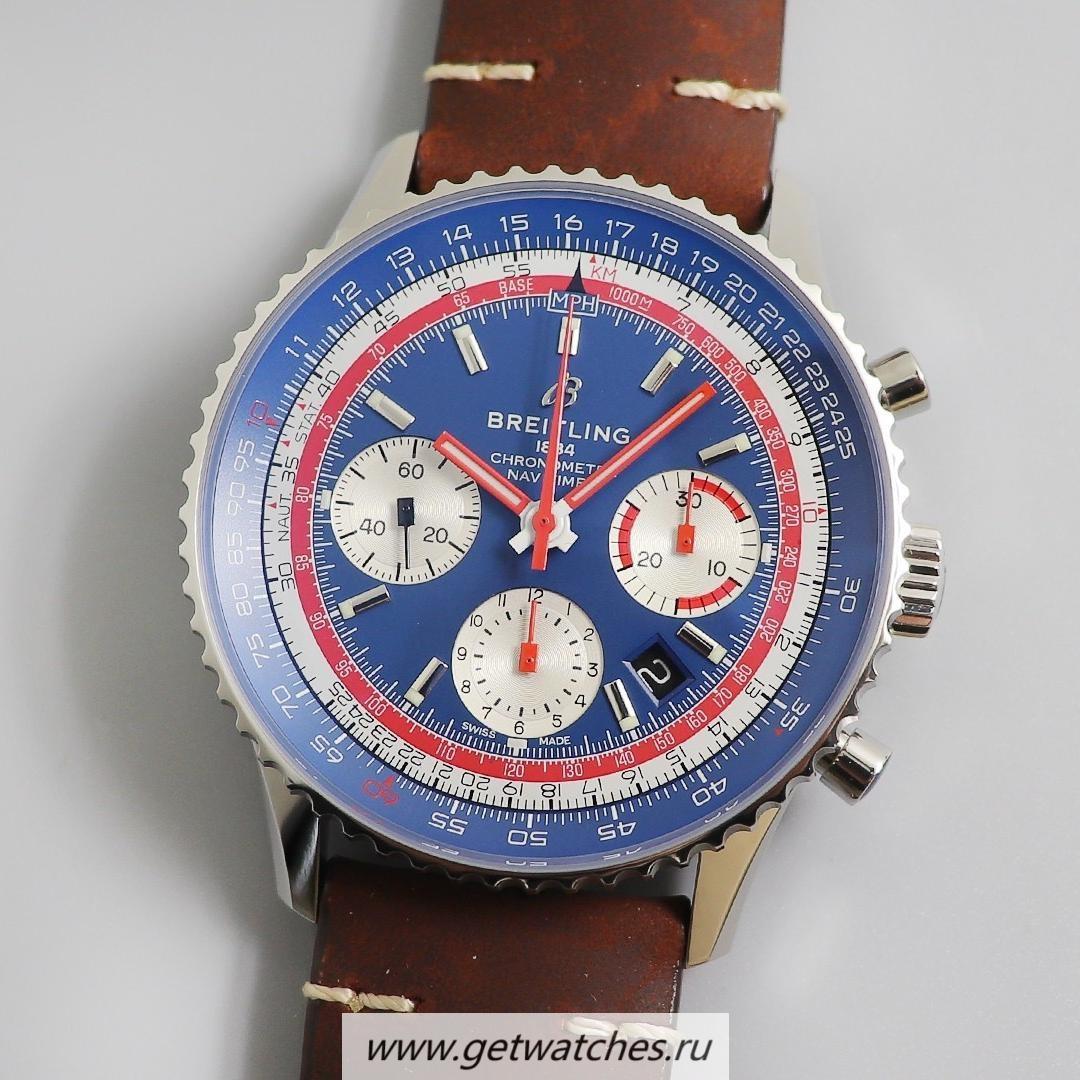 Fake Breitling Navitimer B01 AB01212B1C1A1 Panam V9F SS Blue Dial 7750