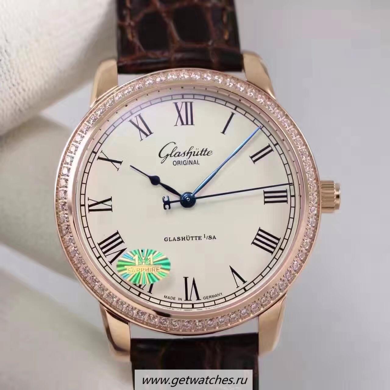 Perfect Replica Glashutte Original Senator Excellence 1-36-01-02-05-01 GF Rose Gold & D1am0nds White & D1am0nds Dial Calibre 36-01