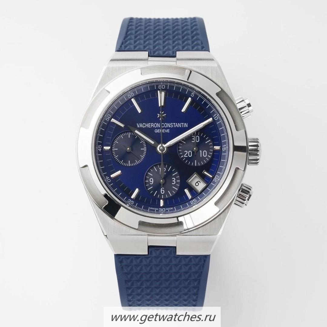 High Quality Vacheron C0nstan1n Overseas Chrono 5500V 8F SS Blue Dial 5200