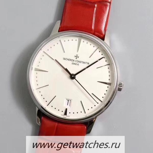 NEW Replica Vacheron C0nstan1n Patrimony 4100U/001G-B181 MKSF SS Silver Dial 2450 Q6