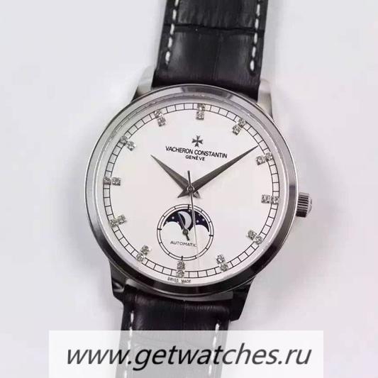 Perfect Replica Vacheron C0nstan1n Patrimony 81180 SS D1am0nds & White Dial 2450SC