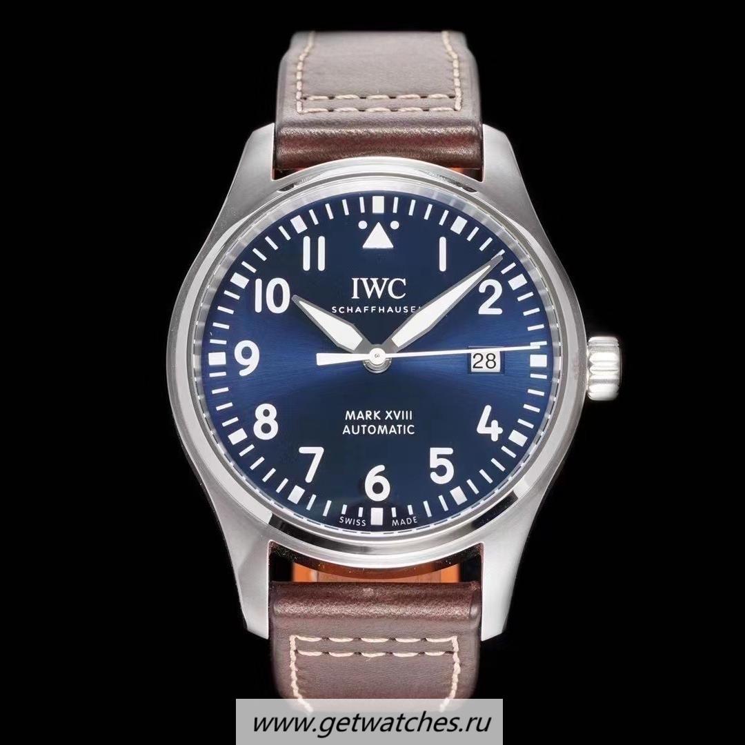 Best Price IWC Pilot Mark XVIII HRF SS Blue Dial 35111