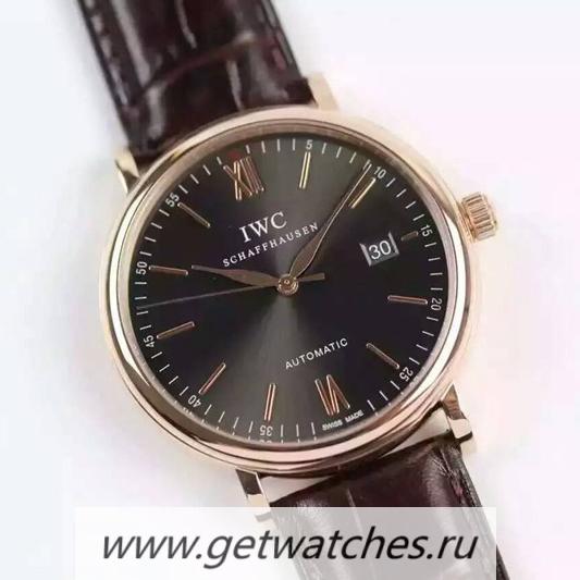 Shop IWC Portofino Automatic IW356511 Rose Gold Gray Dial 2892