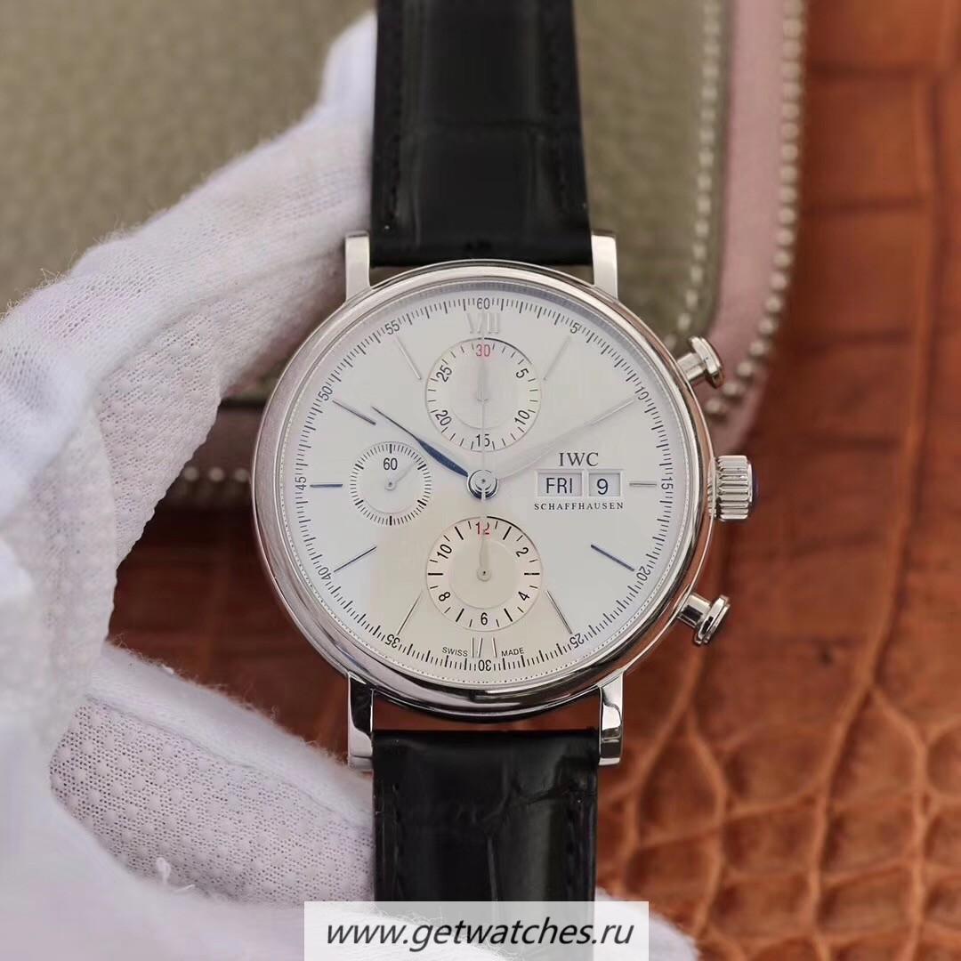 Best Price IWC Portofino Chrono IW391022 ZF SS White Dial 7750