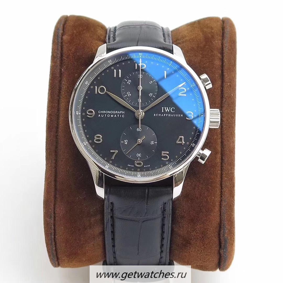 Copy IWC Portugieser Chrono IW371447 ZF V2 SS Black Dial 7750