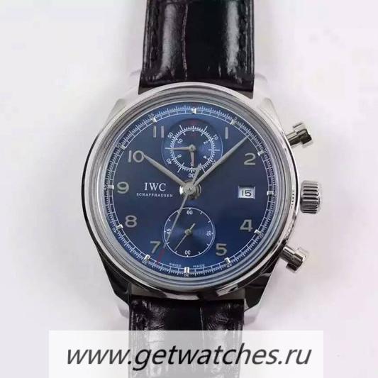 Replica IWC Portuguese Chrono Classic IW390403 SS Blue Dial 89361