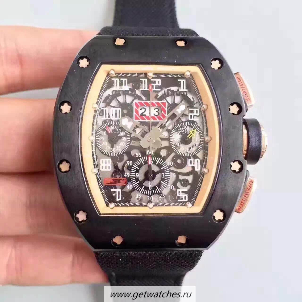 Perfect Replica Richard Mille RM011-FM Ceramic Yellow Skeleton Dial 7750