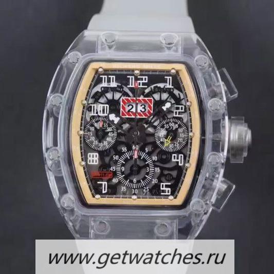 Perfect Replica Richard Mille RM011-FM Shappire Cream & Skeleton Dial 7750