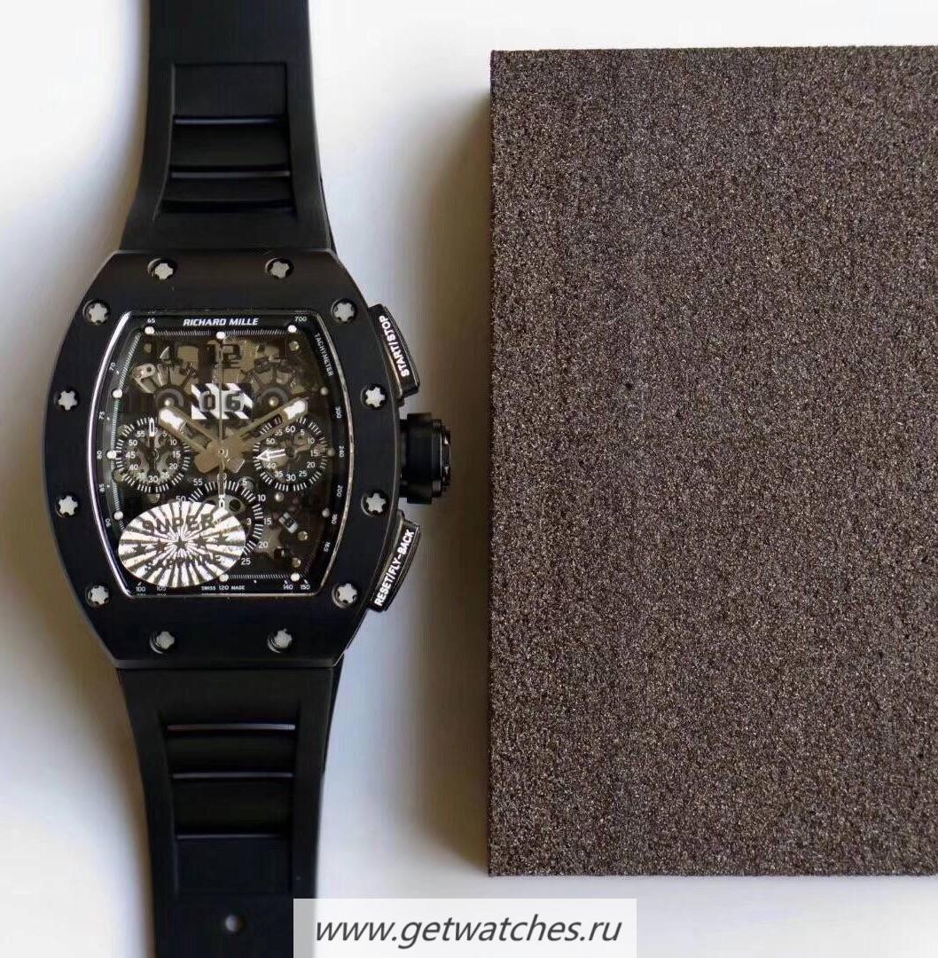 High Quality Richard Mille RM011 Felipe Massa Chrono Limited Edition KVF Ceramic Skeleton Dial 7750