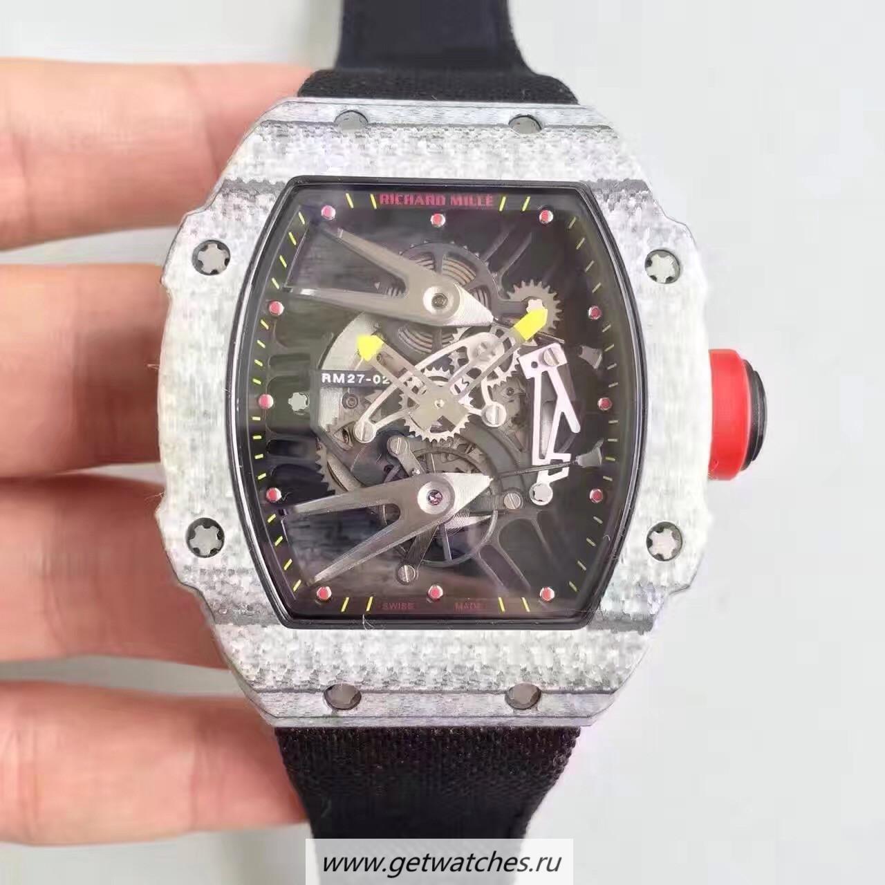 Copy Richard Mille RM27-02 Forged Carbon Black & Skeleton Dial M9015