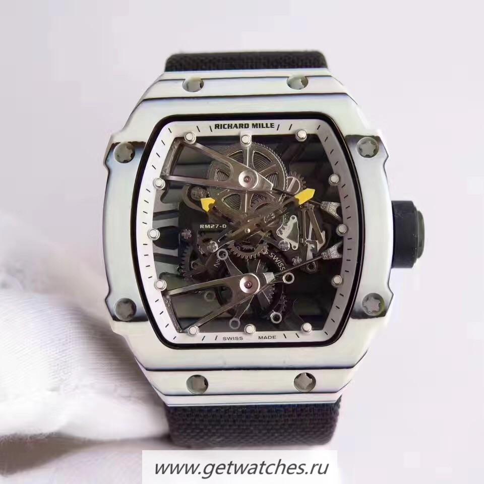 Best Price Richard Mille RM27-02 Rafael Nadal KVF White Forged Carbon White Skeleton Dial M6T51