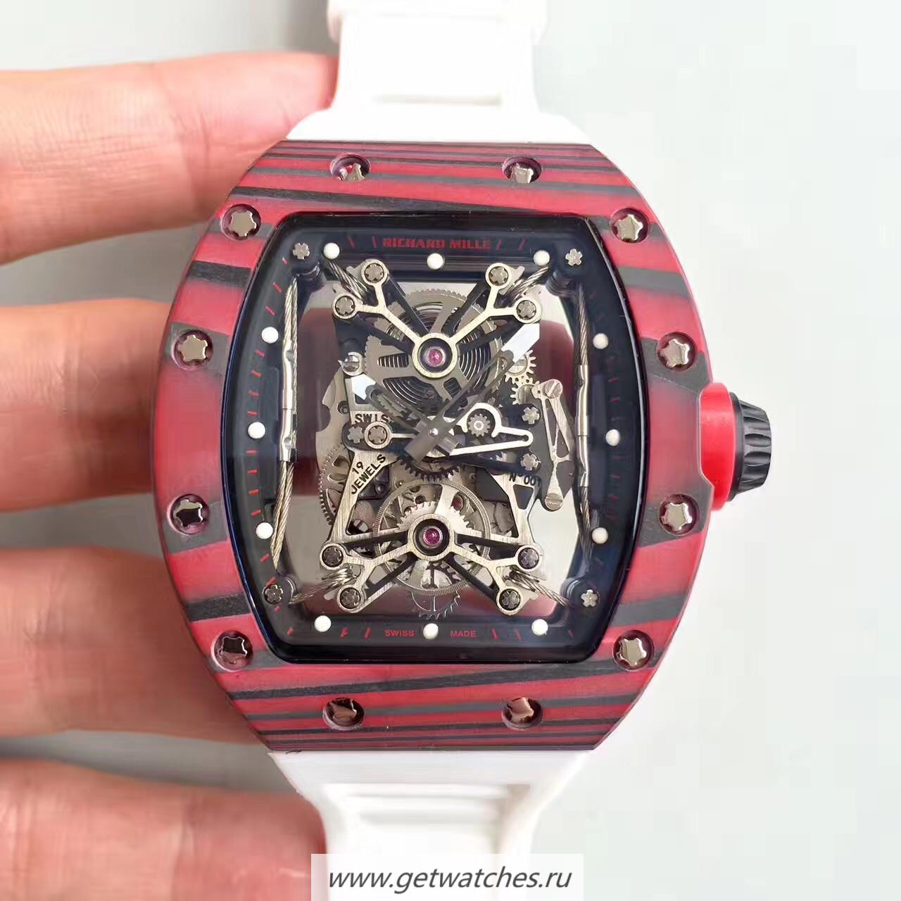 Replica Richard Mille RM50-27-01 NTPT KVF Red Forged Carbon Black & Skeleton Dial M9015
