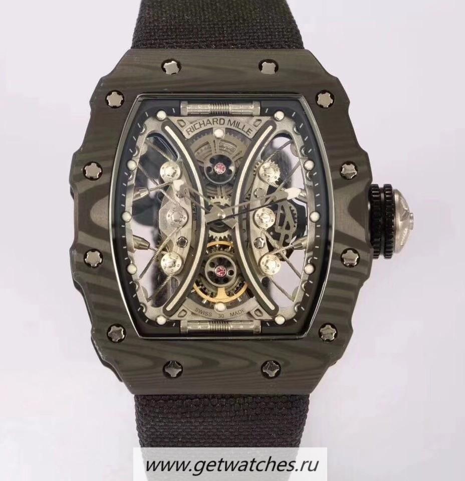Best Price Richard Mille RM53-01 Tourbillon Pablo Mac Donough KVF Forged Carbon Skeleton White Dial M9015