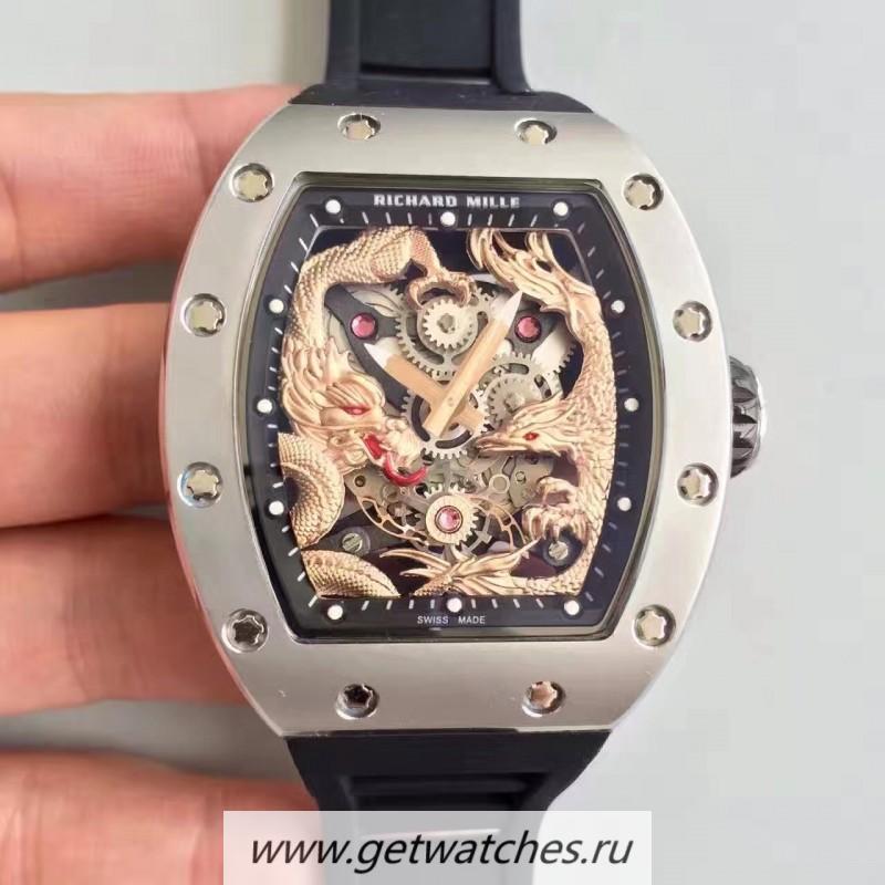 Fake Richard Mille RM57-01 Jackie Chan SS Rose Gold Dial M9015