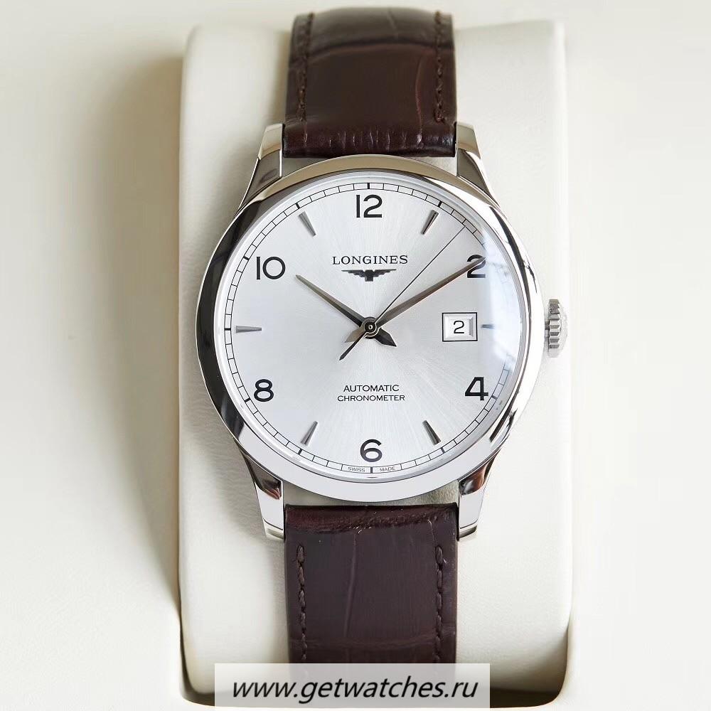 High Quality Longines Record L2.821.4.76.2 AF SS Silver Dial L888.4