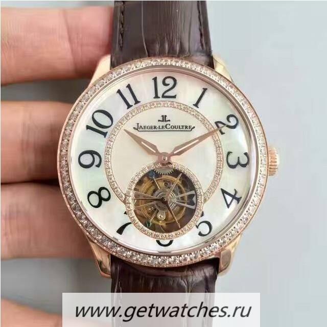 Replica Jaeger-LeCoultre Rendez-Vous Tourbillon 3412405 Noob Factory Rose Gold & D1am0nd MOP Dial Tourbillon