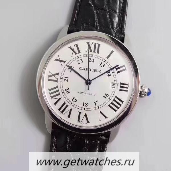 NEW Replica Ca*t1er Ronde Solo W6701010 42mm A8F V2 SS White Dial M9015