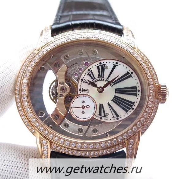 Best Price Audemars P1g*et Royal Millenary 4101 15350 V9F Rose Gold & D1am0nds Rose Gold Skeleton Dial 4101