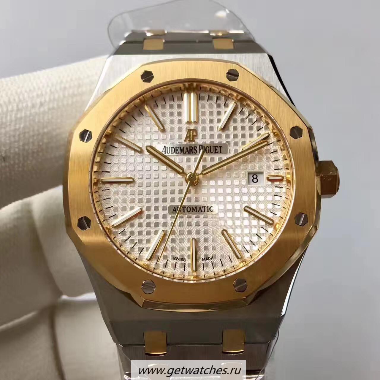Perfect Replica Audemars Royal Oak 15400 JF SS & Yellow Gold Silver Dial 3120