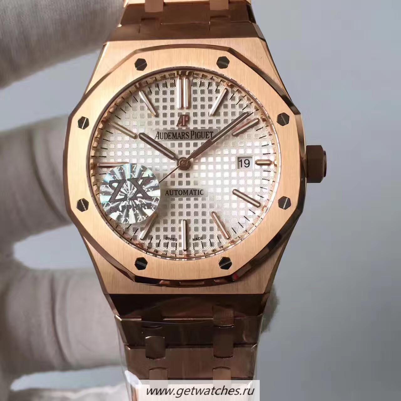 High Quality Audemars P1g*et Royal Oak 15400 ZXF Rose Gold Silver Dial 3120