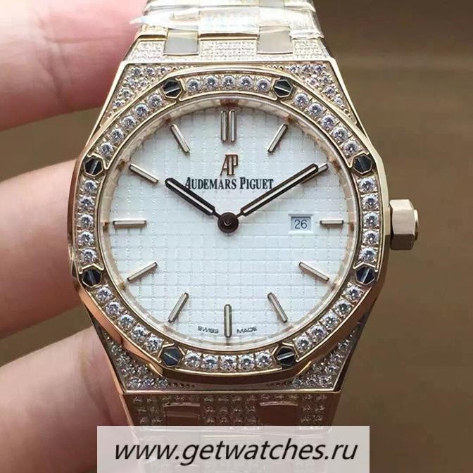 Best Price Audemars P1g*et Royal Oak 67651 Ladies Rose Gold & D1am0nds White Dial Quartz 2713