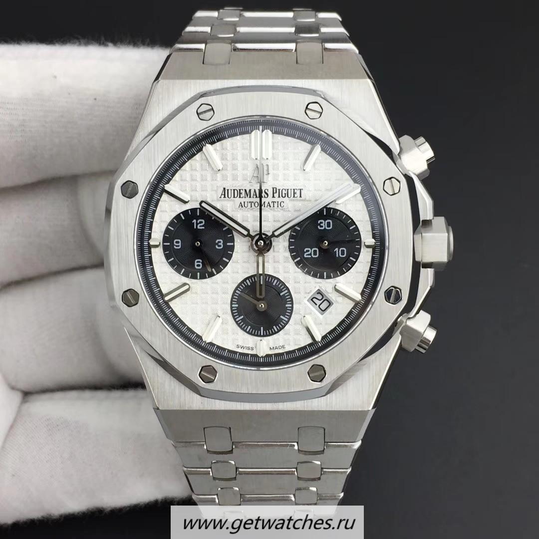 NEW Replica Audemars P1g*et Royal Oak Chrono 26331 BF SS White Dial 7750