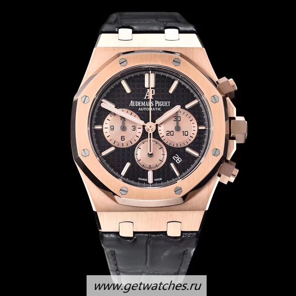 Best Price Audemars P1g*et Royal Oak Chrono 26331 OMF Rose Gold Black Dial 7750