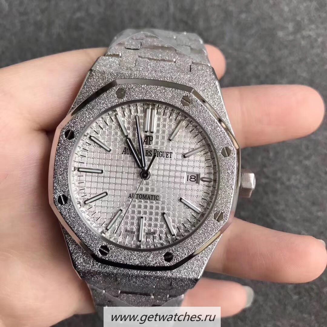Best Price Audemars P1g*et Royal Oak Frosted Gold 41mm 15410BC Noob Factory SS Silver Dial 3120