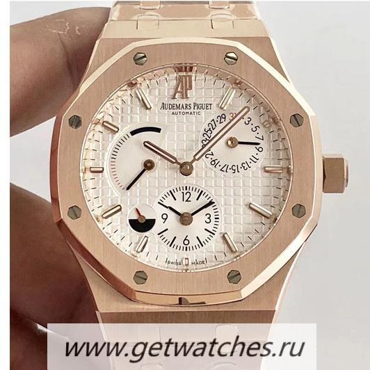 Fake Audemars P1g*et Royal Oak GMT 41mm 26120 TWAF Rose Gold White Dial 2329