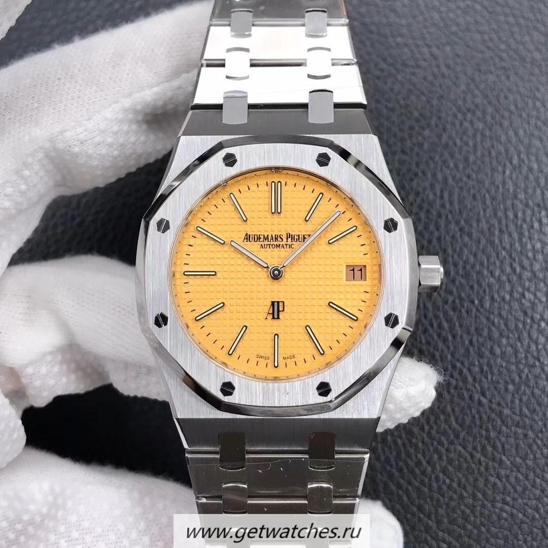 Perfect Replica Audemars Royal Oak Jumbo Extra Thin 39mm 15202BC XF V2 SS Yellow Dial 2121