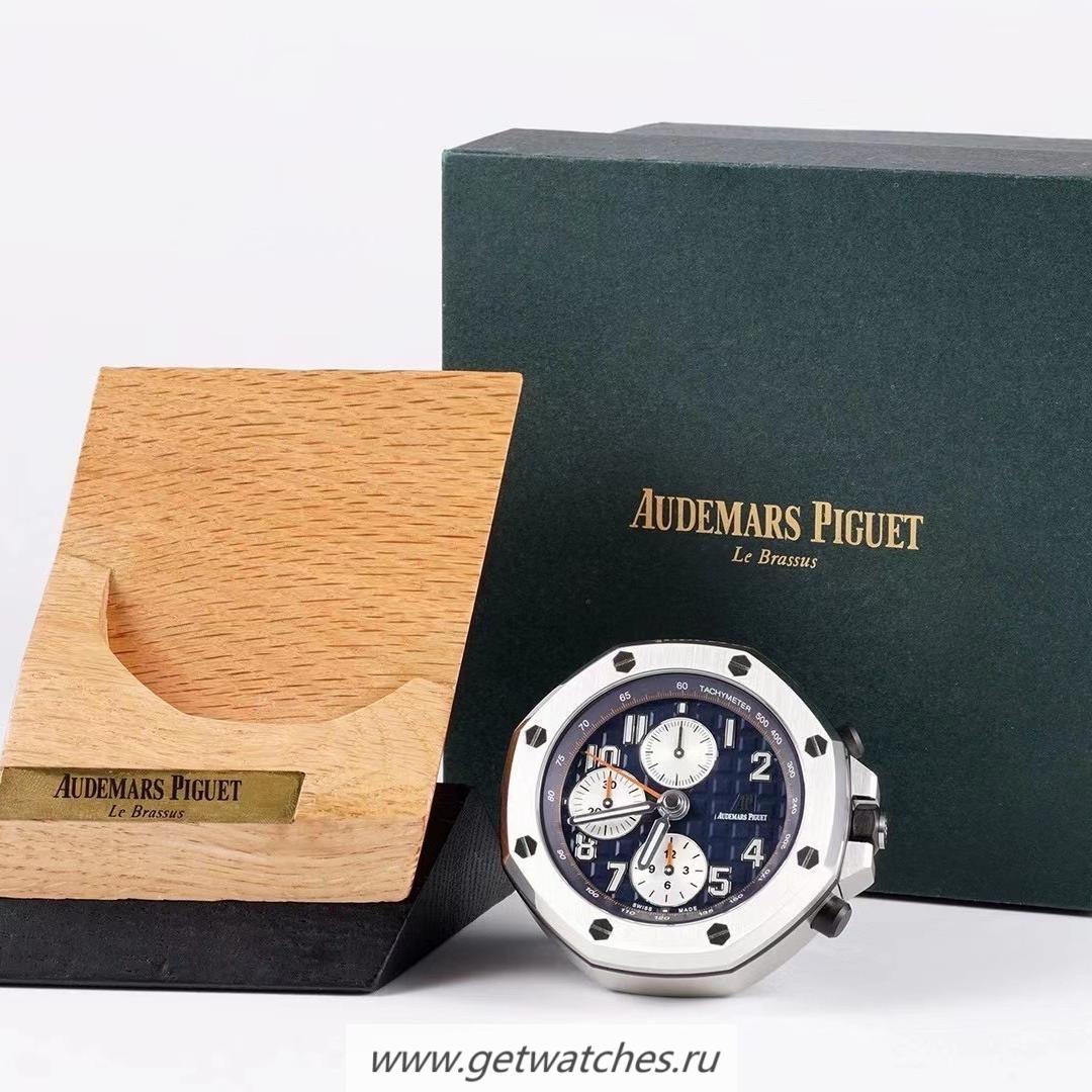 Copy Audemars P1g*et Royal Oak Offshore 26470 Table Clock Alarm 65mm CKF SS Blue Dial Quartz