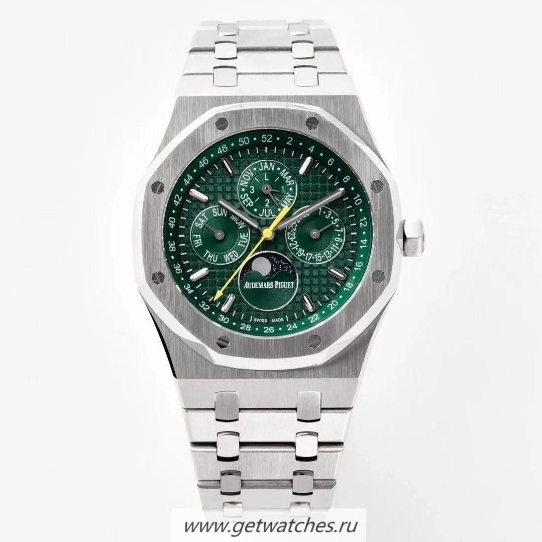 Fake Audemars P1g*et Royal Oak Perpetual Calendar 26606 BF SS Green Dial 5134
