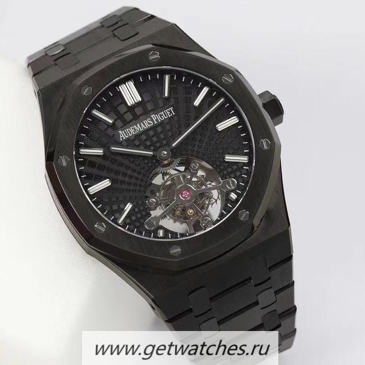 Shop Audemars P1g*et Royal Oak Tourbillon Extra Thin 26522 R8F Ceramic Black Dial 2924