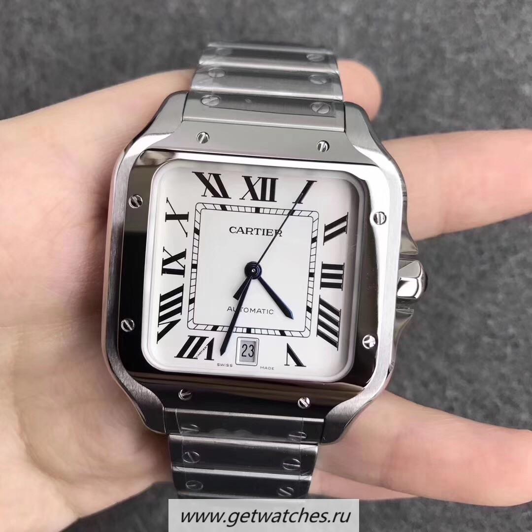 High Quality Ca*t1er Santos 40mm WSSA0009 V6F SS White Dial M9015