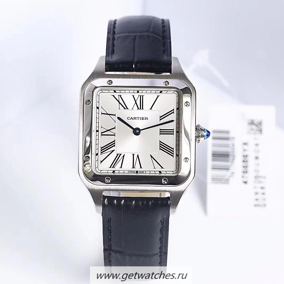 Perfect Replica Ca*t1er Santos Dumont WSSA0023 XF 27mm SS Silver Dial Ronda Quartz