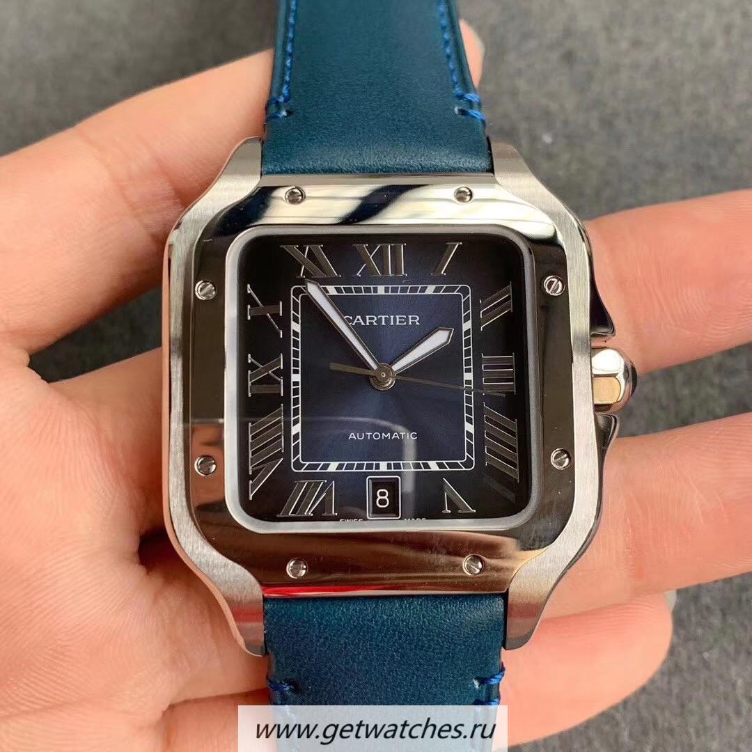 Shop Ca*t1er Santos SIHH 2019 40mm GF SS Blue Dial M9015