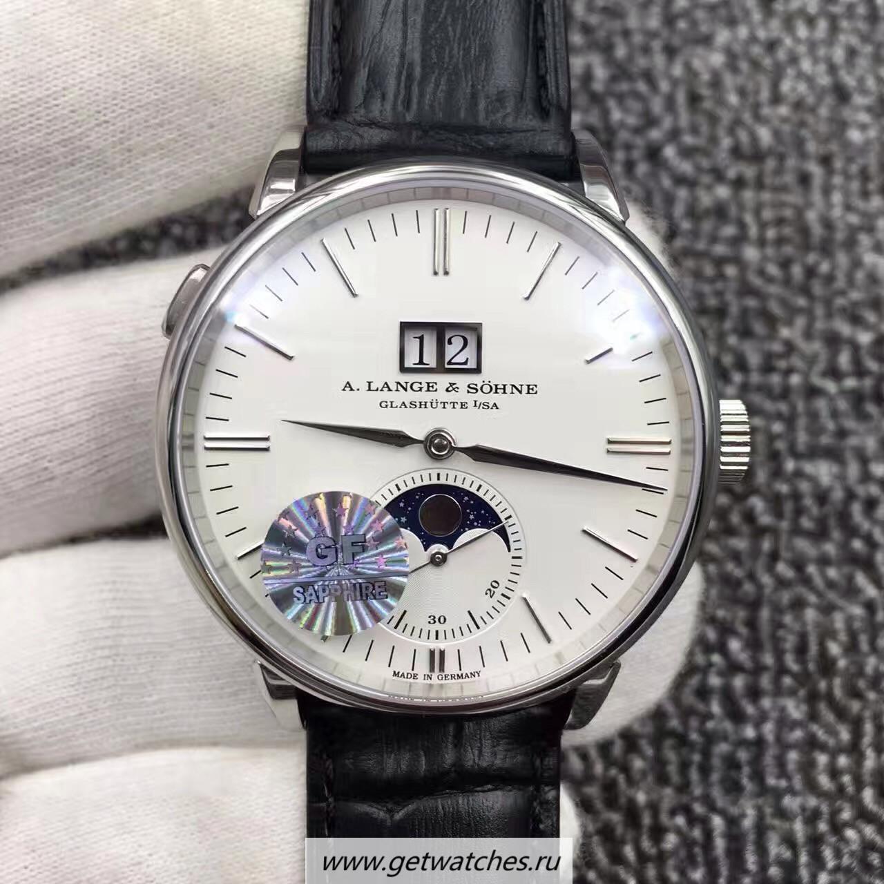 High Quality A. Lange & Sohne Saxonia Moon Phase 384.026 GF SS White Dial L086.5