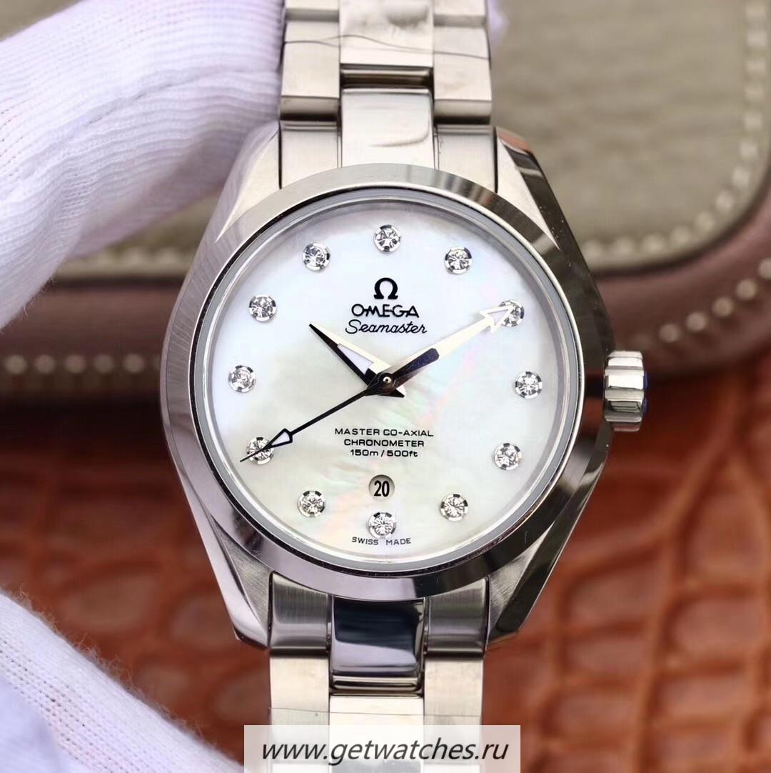 Copy 0me*ga De Ville 42mm Chrono Rose Gold White Dial 9301