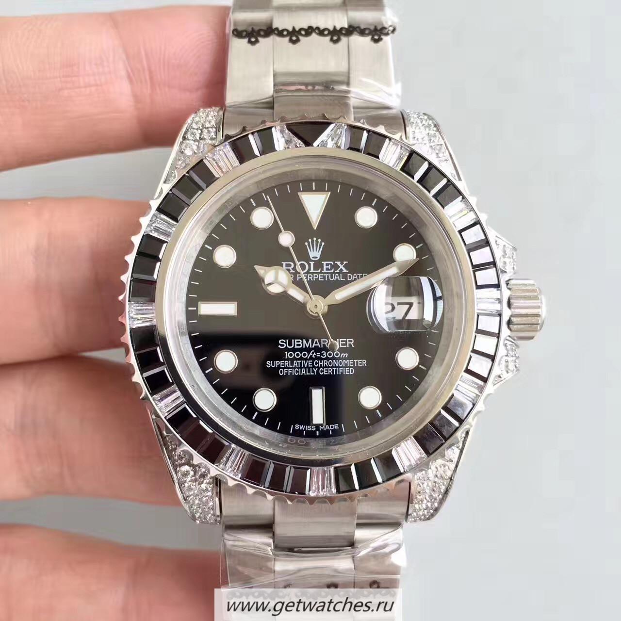 Perfect Replica R01ex Submariner Date 116610 LN BPF SS & D1am0nds Black Dial 2836