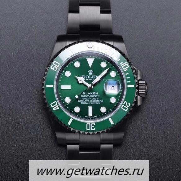 NEW Replica R01ex Submariner Date 116610 LV Blaken V9F PVD Green Dial 3135