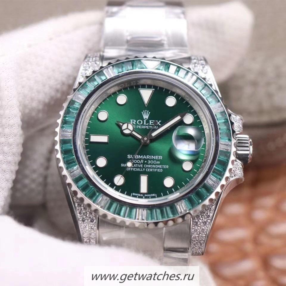 Copy R01ex Submariner Date 116610 LV Noob Factory V11 SS 904L & D1am0nd Green Dial 3135