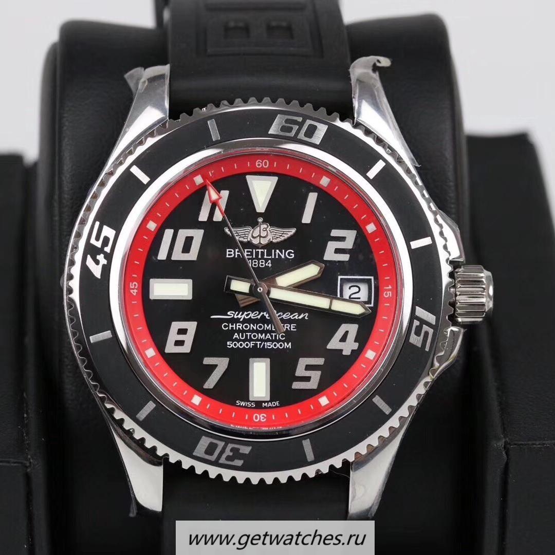 Best Price Breitling S*perocean 42 Abyss Red A1736402/BA31BKRD GMF SS Black & Red Dial 2824