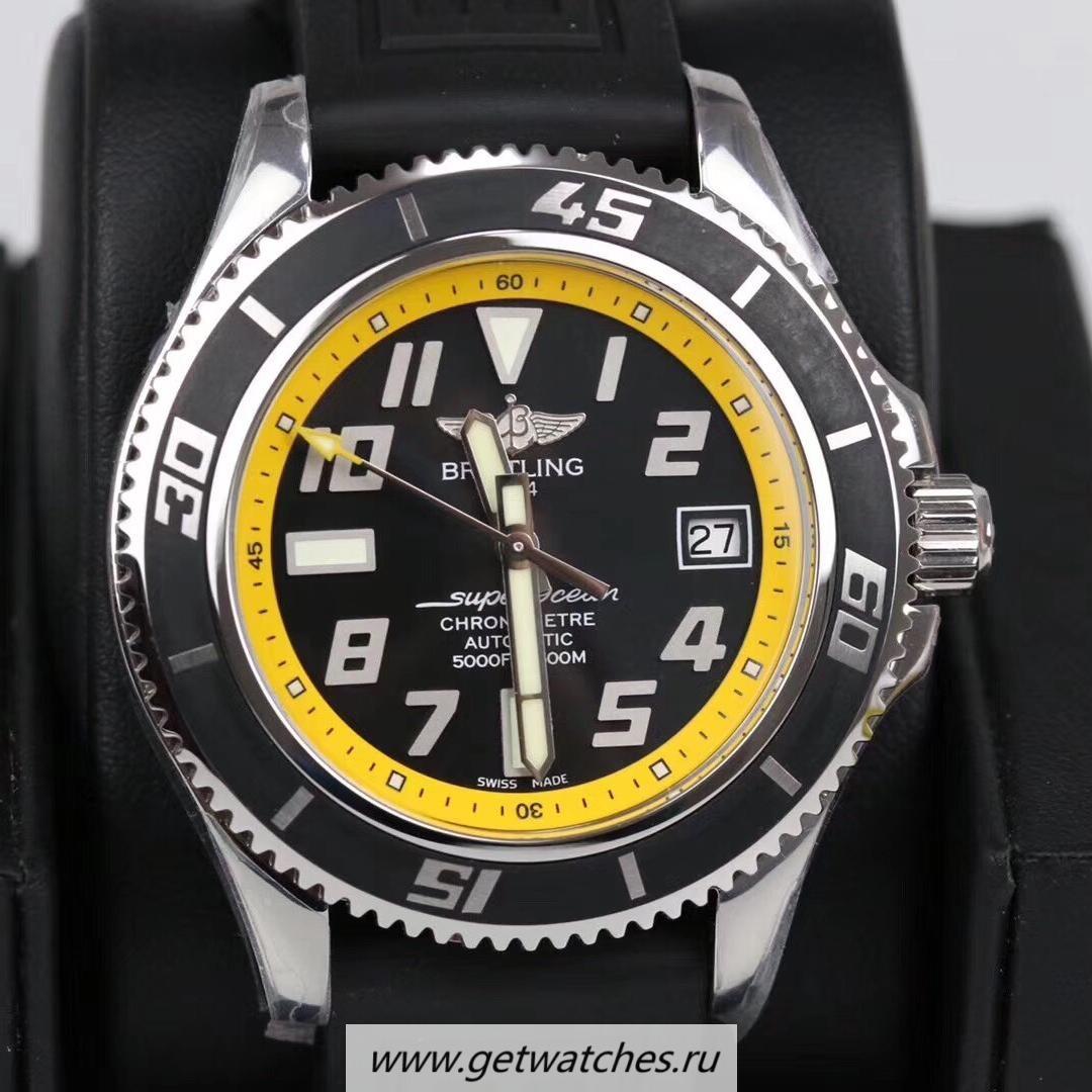 Copy Breitling S*perocean 42 Abyss Yellow A1736402/BA32 GMF SS Black & Yellow Dial 2824