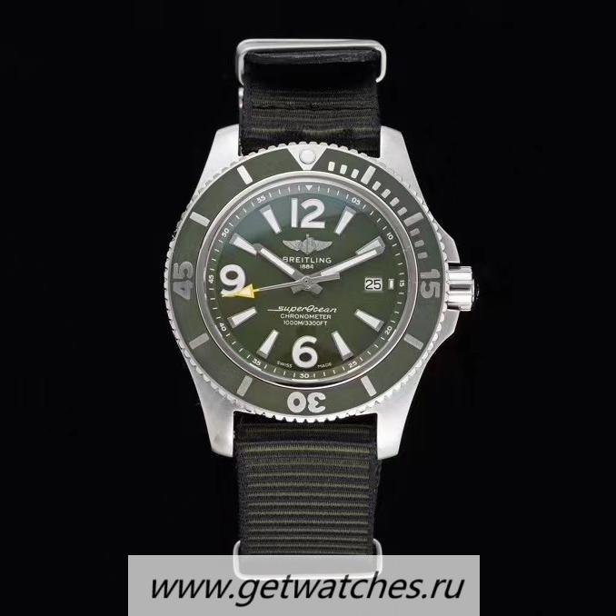 Perfect Replica Breitling S*perocean Automatic 44 TF SS Green Dial 2824