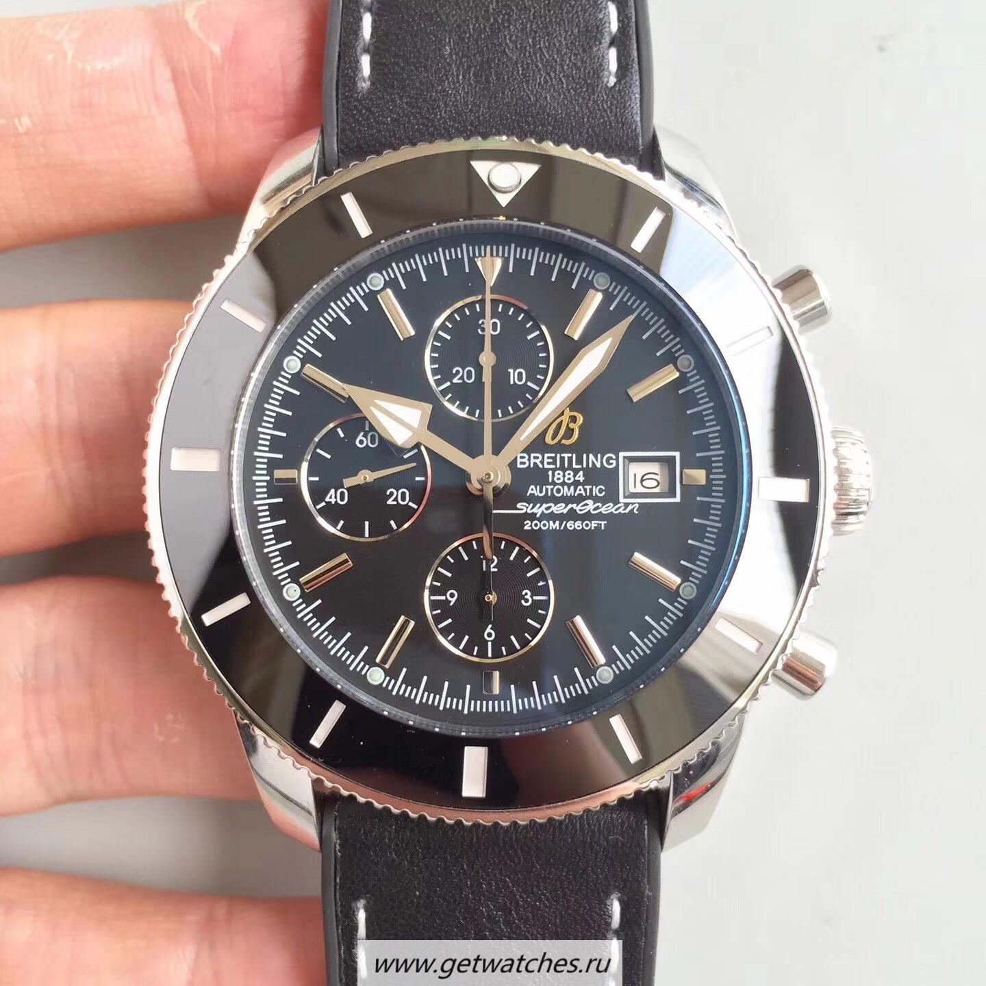Shop Breitling S*perocean Heritage II Chrono 46 A1332024/B908/441X Noob Factory SS Black Dial 7750