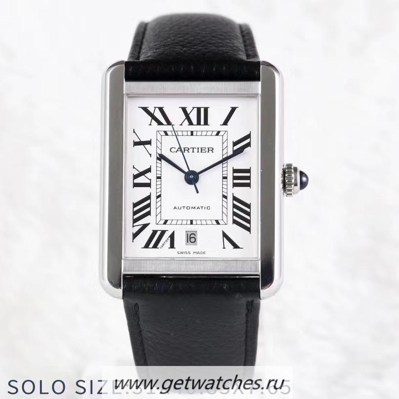 Fake Ca*t1er Tank Solo 41mm Automatic W5200027 AF SS White Dial M9015