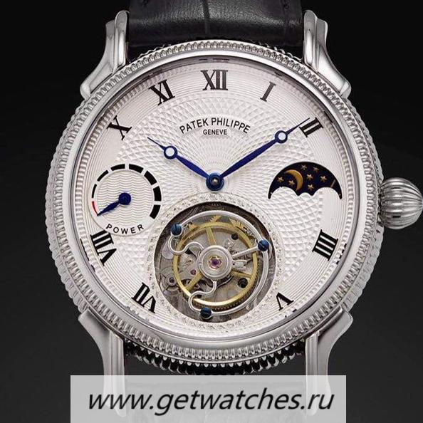 Best Price Pat*k Phi1i*pe Tourbillon Moonphase Power Reserve SS White Dial Tourbillon