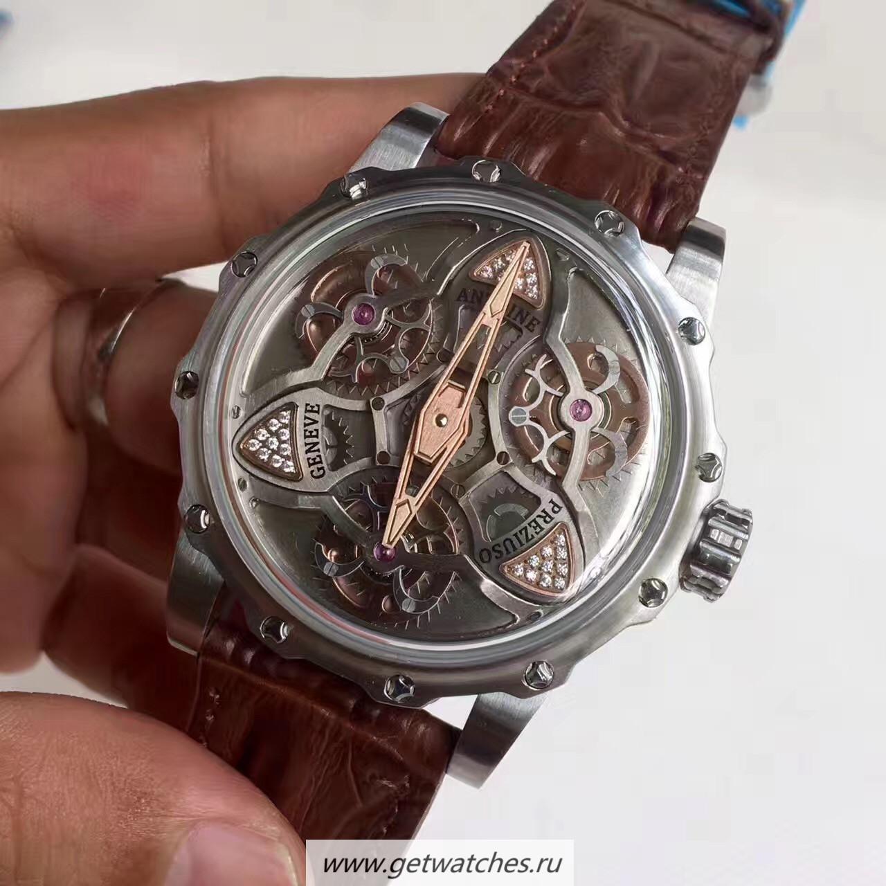 Replica Antoine Preziuso Tourbillon of Tourbillons LEF SS Silver Skeleton Dial Caliber AFP-TTR-3X