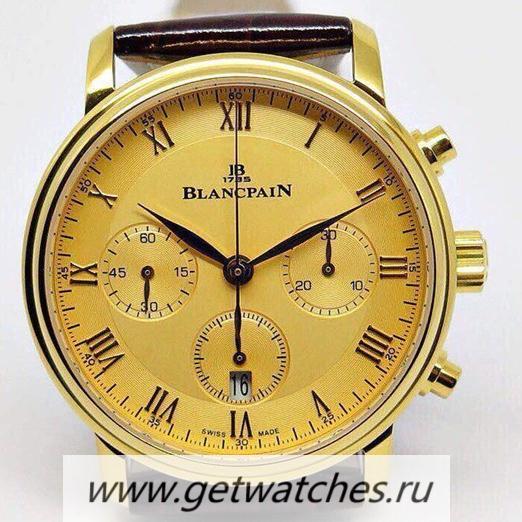 Replica Blancpain Villeret Rose Gold Gold Dial 7750